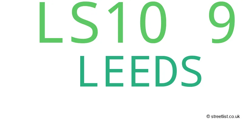A word cloud for the LS10 9 postcode